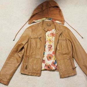 Light brown faux leather jacket